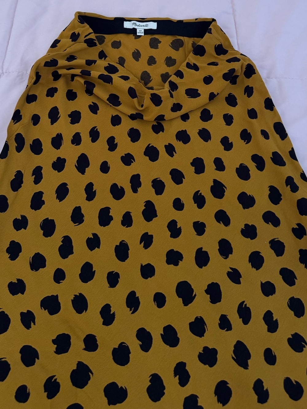 Madewell leopard Midi Slip Skirt in painted Spots, size 00 animal print preppy - Picture 8 of 13